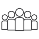 Community Black Outline icon