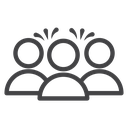 Community Group Black Outline icon