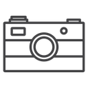 Compact Film Camera Black Outline icon