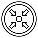 Compact size 1 Black Outline icon