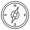 Compass Black Outline icon