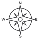 Compass Black Outline icon