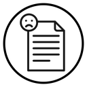 Complaint Document Sad Face icon