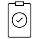 Compliance document Black Outline icon