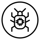 Computer Bug Microchip icon
