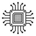 Computer microchip 2 icon