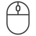 Computer Mouse Scroll Wheel Black Outline icon