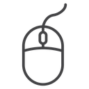 Computer Mouse Black Outline icon