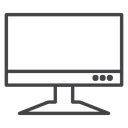 Computer Screen Black Outline icon