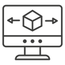 Computer simulation icon