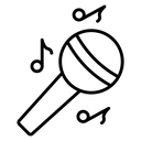 Concert Black Outline icon