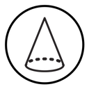 Cone shape 3D icon