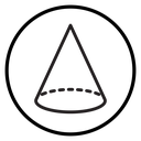 Cone shape 3D icon