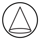 Cone shape 3D icon