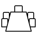 Conference room Black Outline icon