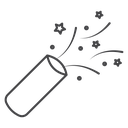 Confetti Black Outline icon