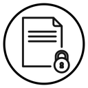 Confidential Black Outline icon