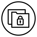 Confidential Project Black Outline icon
