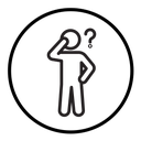 Confusing man icon