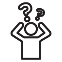 Confusing man icon