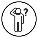 Confusing man icon