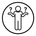 Confusing man icon