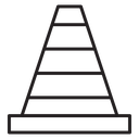 Construction cone Black Outline icon