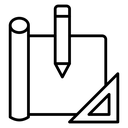 Construction Plan Set Square icon