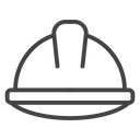 Construction safety helmet icon
