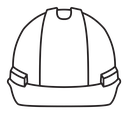 Construction safety helmet icon