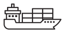 Container ship icon
