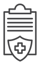 Contract coverage Black Outline icon