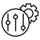 Control panel Black Outline icon