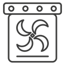 Convection turbofan stove icon