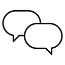 Conversation 2 Black Outline icon