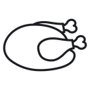 Cooked chicken 2 icon