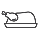 Cooked chicken 3 icon