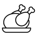 Cooked chicken icon