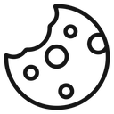 Cookie Black Outline icon