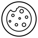 Cookie Black Outline icon
