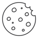 Cookie Black Outline icon