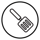 Cooking spatula Black Outline icon