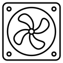 Cooling Fan Square Housing icon
