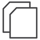 Copy Stacked Pages Black Outline icon