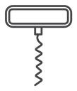 Corkscrew Black Outline icon