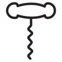 Corkscrew opener icon