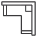 Corner sofa icon