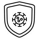 Coronavirus protection shield icon