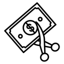 Cost cutting icon