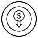 Cost reduction icon